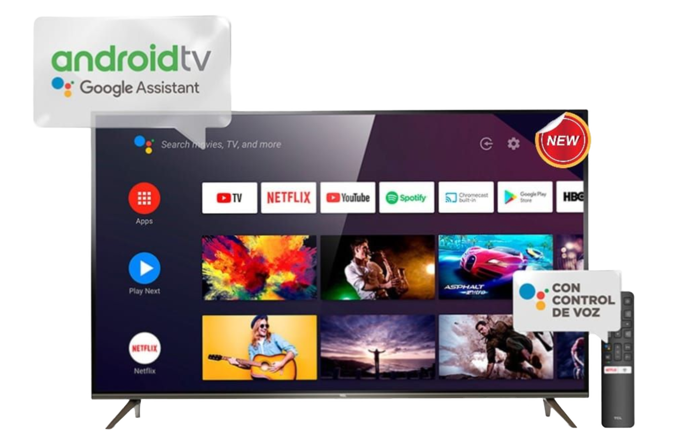 Televisor TCL 32 32S65A HD Smart Android TV Con Control De Voz 2023 TCL